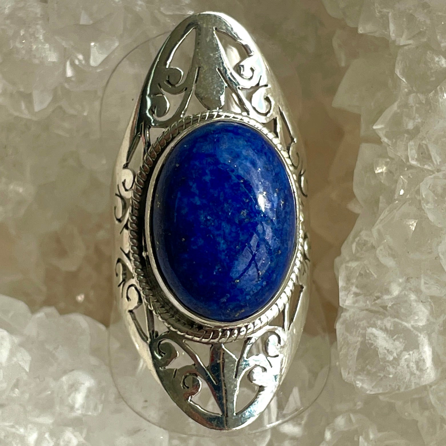 Lapis Lazuli Sterling Silver Ring - Sz8 LL2 Lapis Lazuli Sterling Silver Ring - Sz8 LL2